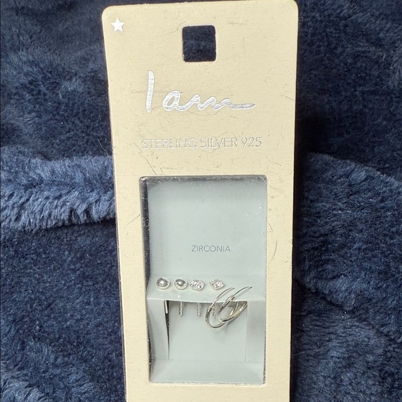 I Am Jewelry - Tiny Sterling Silver Zirconia Earrings